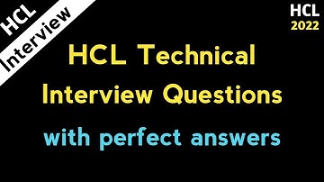 HCL interview questions HCL technical Round interview Questions with Answers 2022 #hcl