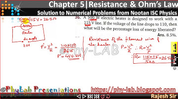 Q.36 Chapter 5 : Resistance & Ohm