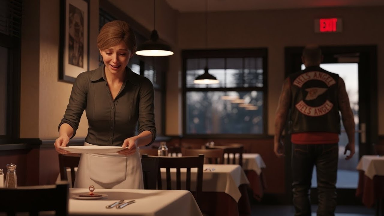 Ein Hells Angel gab kein Trinkgeld doch was die Kellnerin unter dem Teller fand änderte alles