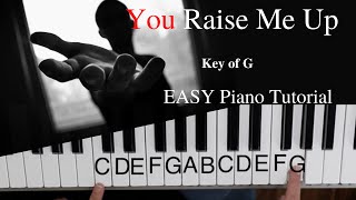 You Raise Me Up Brendan Graham (Key of G)//EASY Piano Tutorial