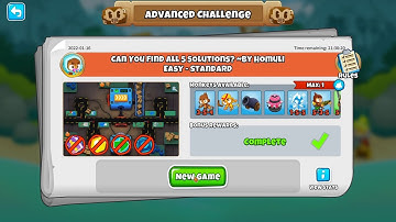 BTD6 ADVANCED DAILY CHALLENGE | CAN YOU FIND ALL 5 SOLUTIONS? | 16 January 2022