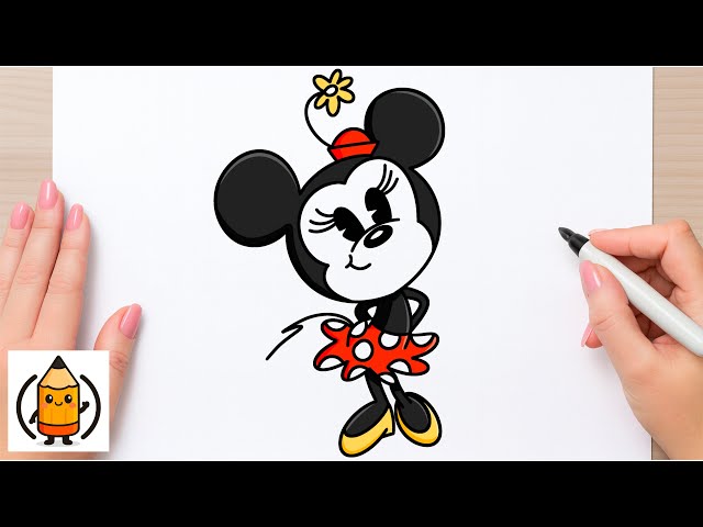 How To Draw Minnie Mouse Easy Step By Step