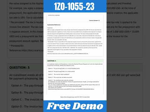 1Z0-1055-23 Certification Exam
