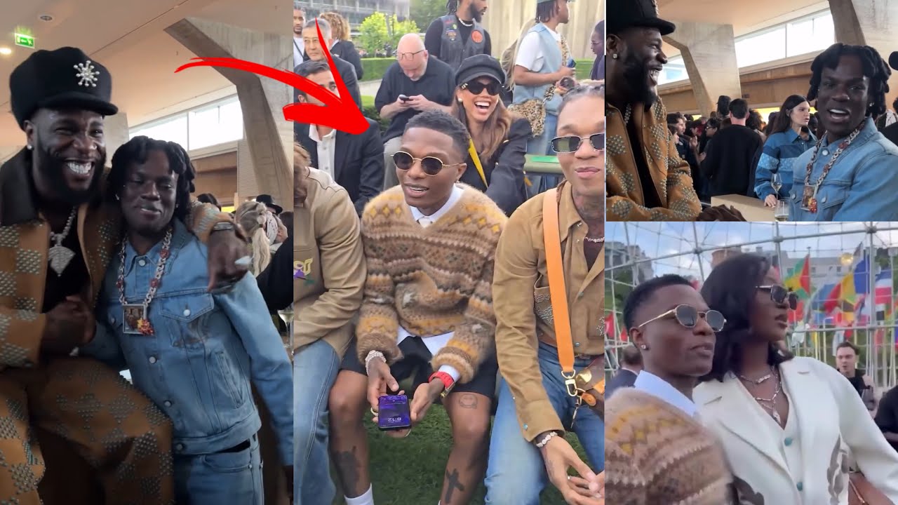 Wizkid, Burna boy, Tems and Rema at Louis Vuitton Paris Fashion Week