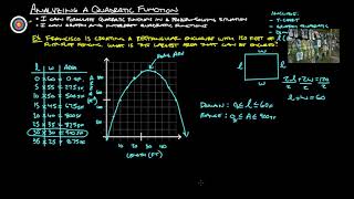 7-1 Analyzing a Quadratic Function