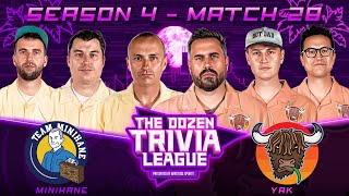 Big Cat Rone The Yak Vs Kirk Team Minihane Match 28 Season 4 - The Dozen Trivia League