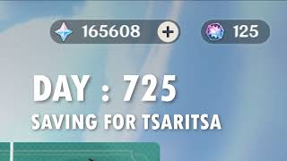 DAY 725 SAVING FOR TSARITSA