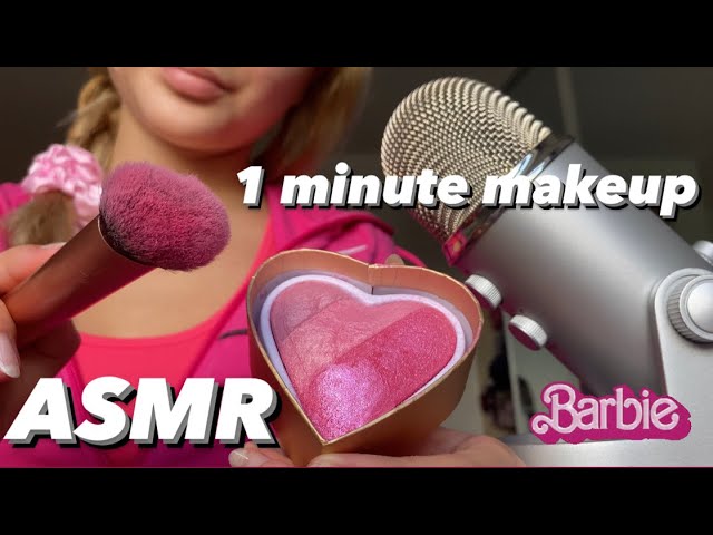 ASMR 1 minute makeup (pink themed)
