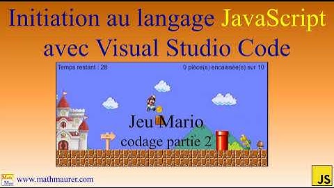 Tutoriel Javascript - 26 - jeu Mario - Déplacement avec le clavier
