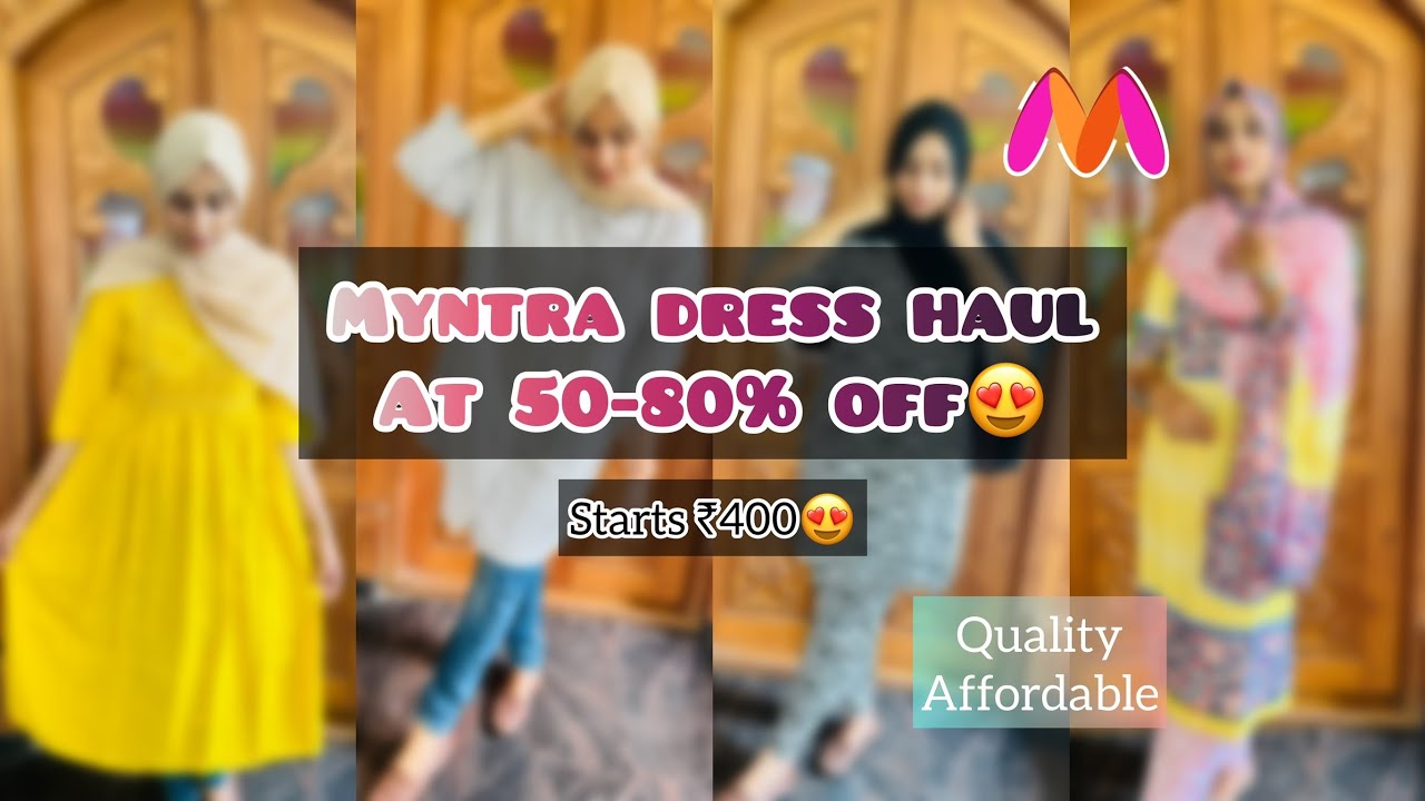MYNTRA DRESS HAUL STARTS FROM ₹400😍• MALAYALAM TRY ON HAUL REVIEW YouTube