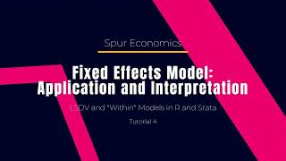 Tutorial 4 - Application and Interpretation of Fixed Effects Model