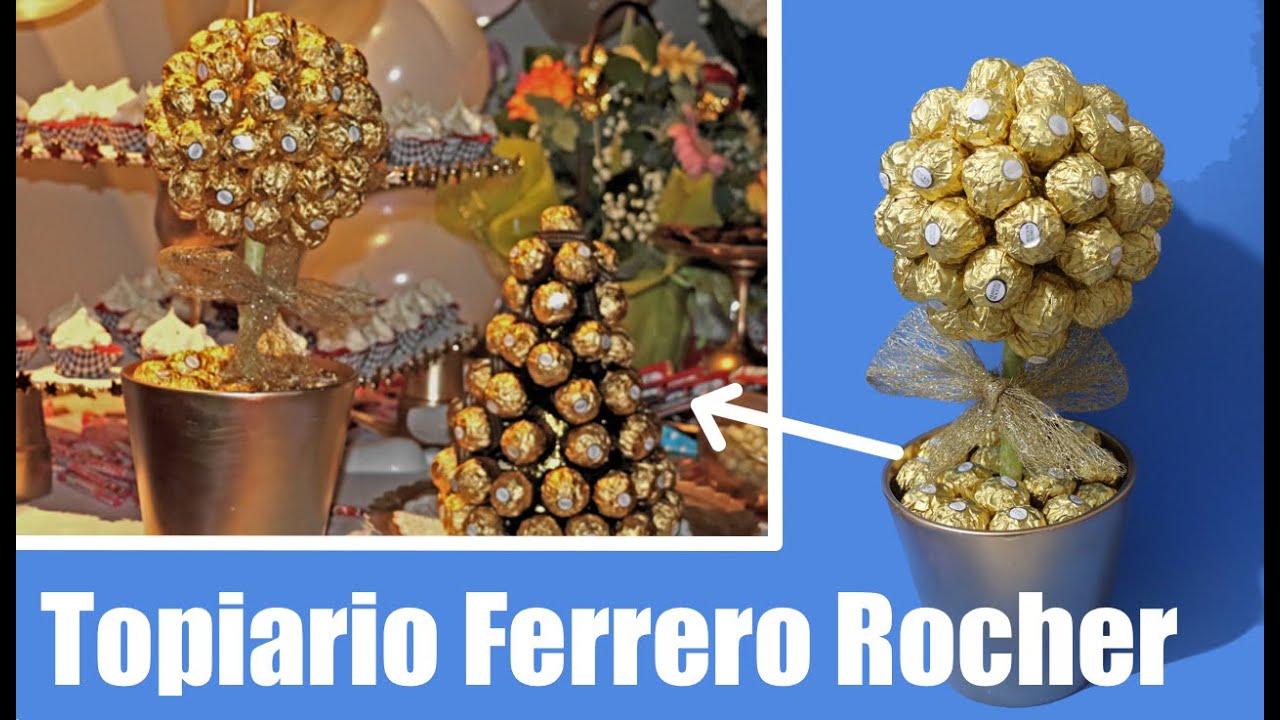 Arbol o topiario de bombones ferrero rocher