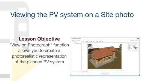 Solarius PV Tutorial - Viewing a system photo-simulation - ACCA software