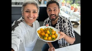 PAHADI ALU | Special Potato curry cooked by Indian chef SARANSH GOILA in my home | Food with Chetna