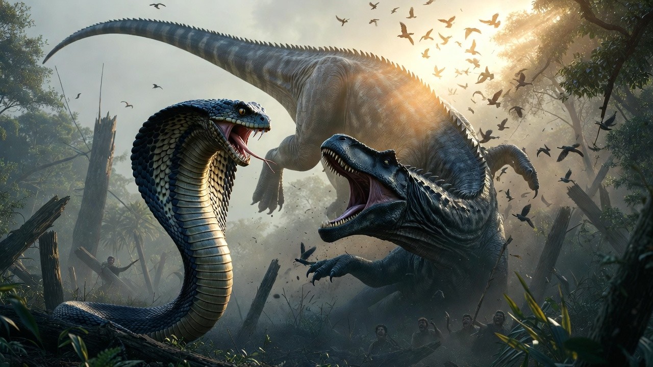 King Kong vs Giant Cobra: Jungle War Begins! (Full Action Movie)