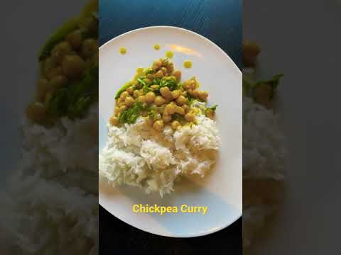 YUMMY VEGAN chickpea curry in under 15 minutes! #shorts