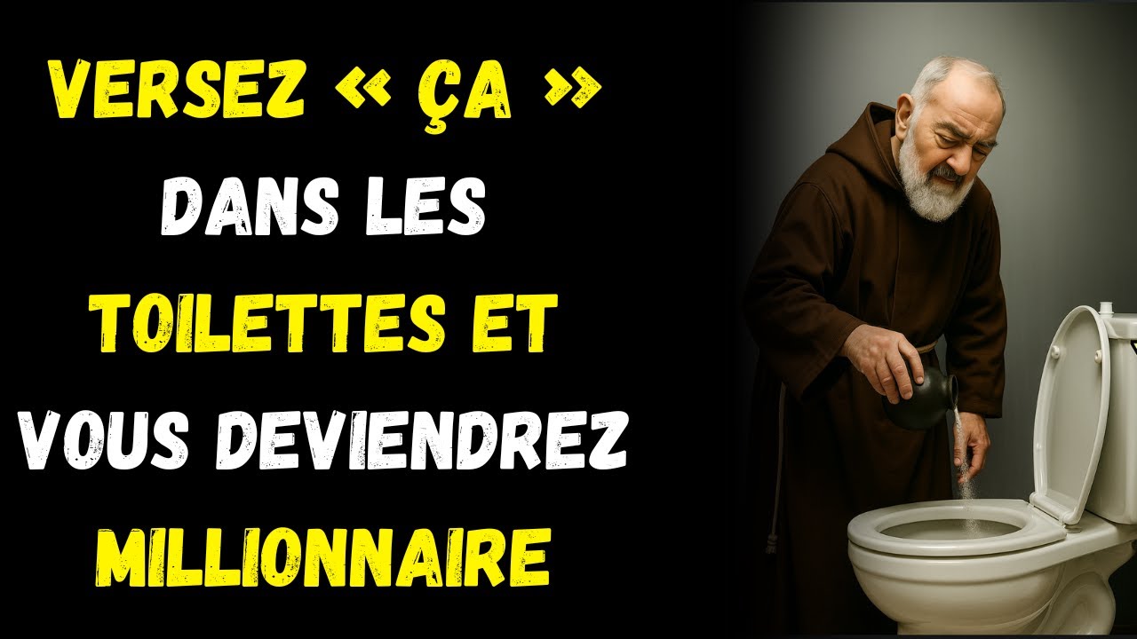 VERSEZ ÇA DANS LES WC ET DITES ADIEU AUX DETTES À LA MISÈRE ET À LA MALCHANCE POUR TOUJOURS PÈRE PIO