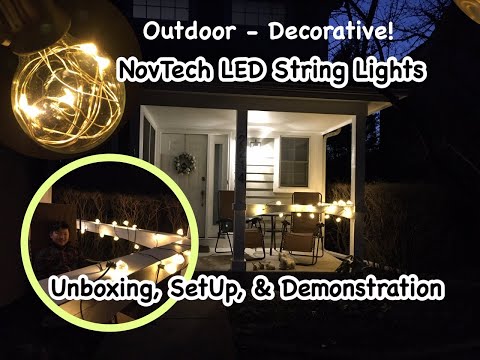 novtech-led-outdoor-string-lights---1st-time-unboxing,-setup,-and-demonstration