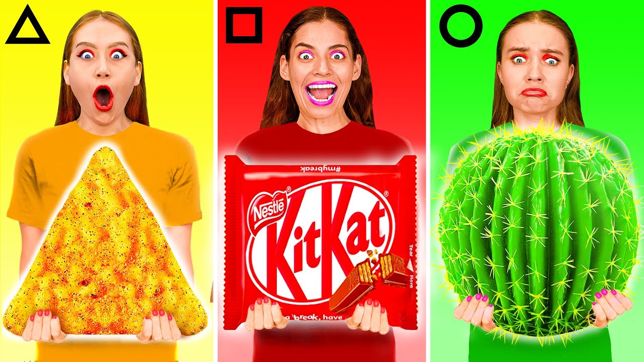 Геометрический Челлендж с Едой | Потрясающие Кухонные Лайфхаки с DuKoDu Challenge