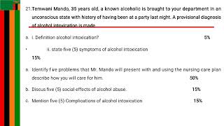 Alcohol intoxication