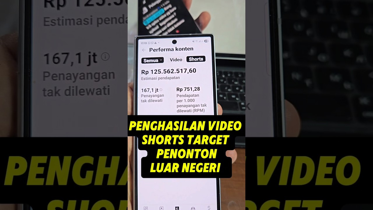 BIKIN KAGET‼️PENGHASILAN VIDEO SHORTS TARGET PENONTON LUAR NEGERI