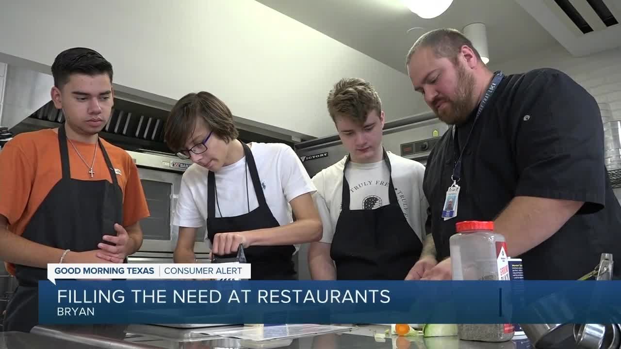 Restaurants struggle to staff kitchens, while local schools train next