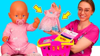 Baby Born nuken uudet vaatteet | Vauvanuket menevät ostoksille  Lasten videoita