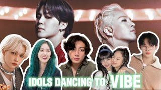 Kpop Idols Dancing To Taeyang Vibe  Ft. Jimin  Part 1