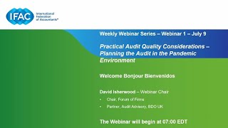 Practical Audit Quality Considerations – Planning the Audit in the Pandemic Environment