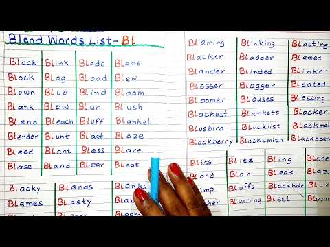 Bl Words । bl Blend Words List । Blending Words। Bl Sound Words । Words starting with bl ।