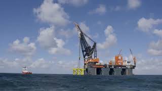 !!Heerema's Sleipnir Installed 3200Mt Alpha Jacket for the Hollandse Kust Zuid OWF!!