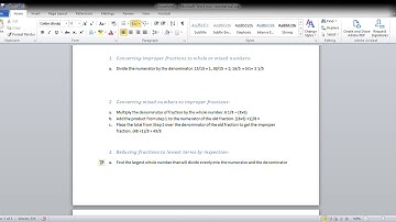 Week 2 Video Tutorial: Fractions for BUS110 Business Math 1