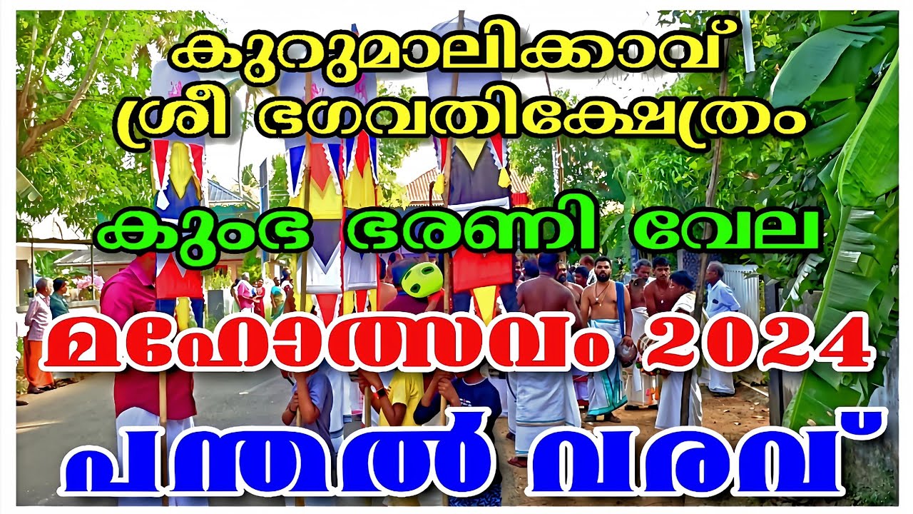 കുറുമാലിക്കാവ്, ശ്രീ ഭഗവതിക്ഷേത്രം കുംഭ ഭരണി വേല മഹോത്സവം 2024.പന്തൽ വരവ്.