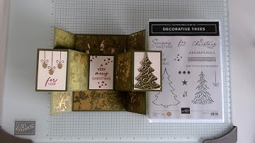 Decorative Trees Pop out Gatefold Card