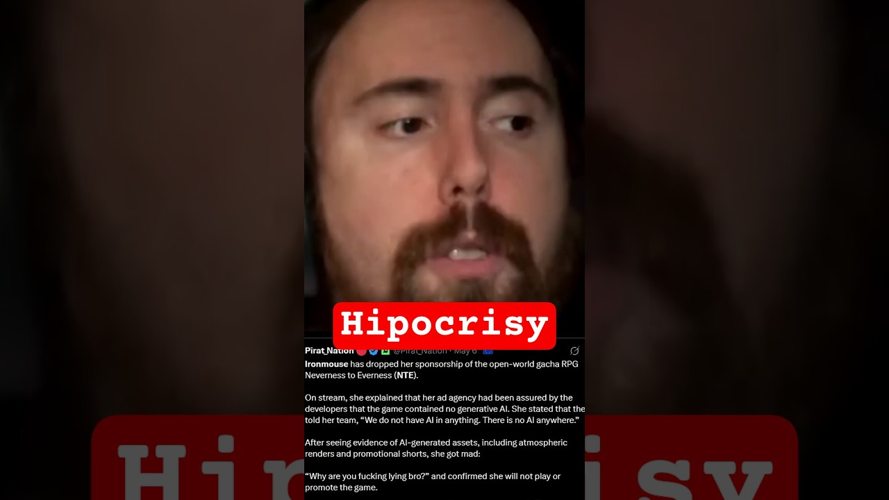 Asmongold talks about the hipocrisy of Vtubers on generation AI #Asmongold