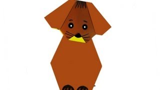 Собака оригами Собака оригами