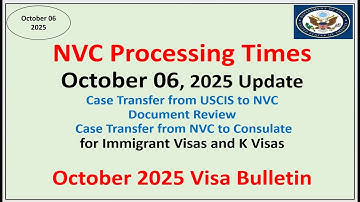 NVC Processing Times As of October 06, 2025 | October 2025 Visa Bulletin