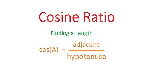 Unit 4 (Core Skill) - Cosine Ratio (Finding Length)