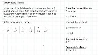 Exponentiële groei - Exponentiële afname