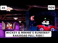 [4K] Mickey &amp; Minnie&#39;s Runaway Railroad FULL NEW RIDE AND QUE