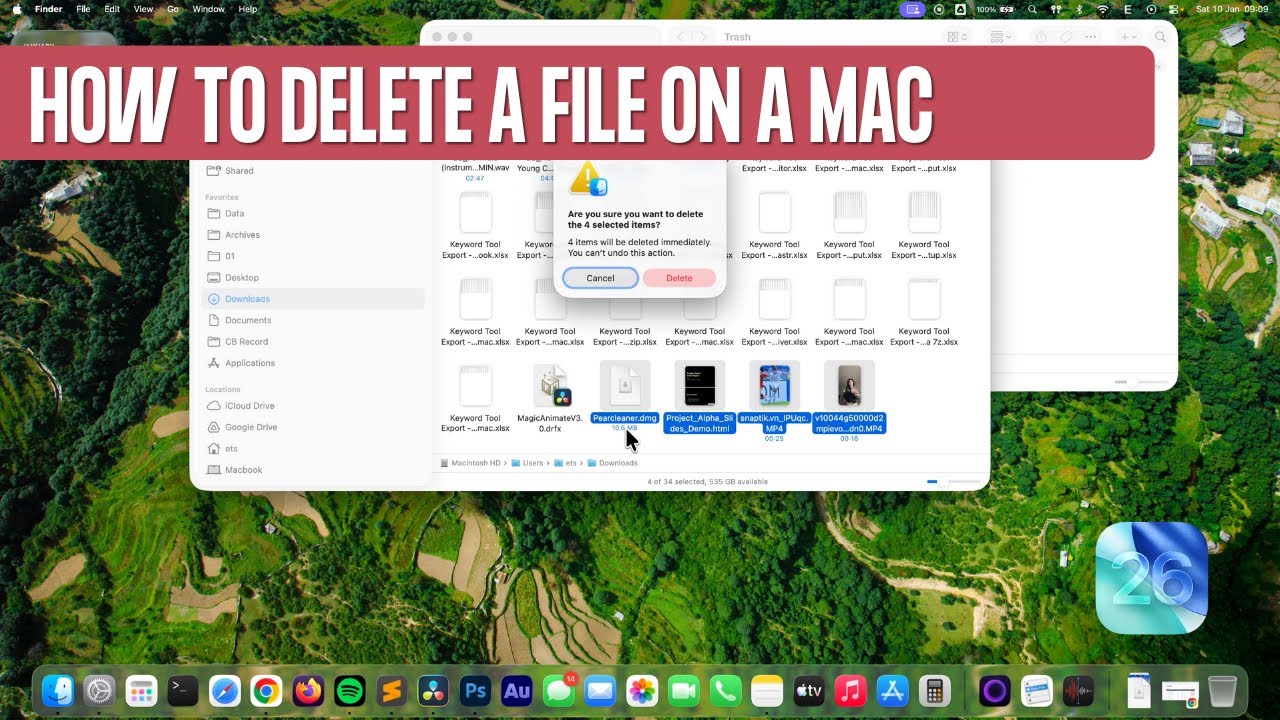 How to Delete a File on a Mac (macOS 26 Guide) - YouTube