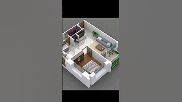 one bedroom apartment design idea / one family unit apartment idea #shorts