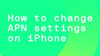 How to update your data APN settings on an Apple device | 48 | Changing Up Mobile