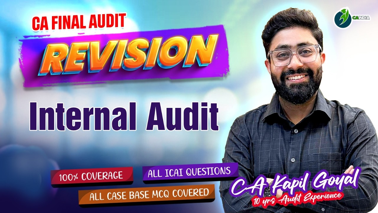 Lec 16 CA Final Internal Audit full chapter for 2025 attempts by CA ...