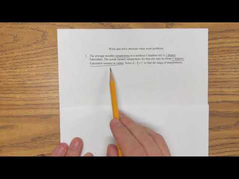 Absolute Value Word