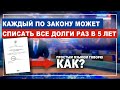 Как списать долг 1 раз в 5 лет по закону? Самое простое объяснение сложного закона