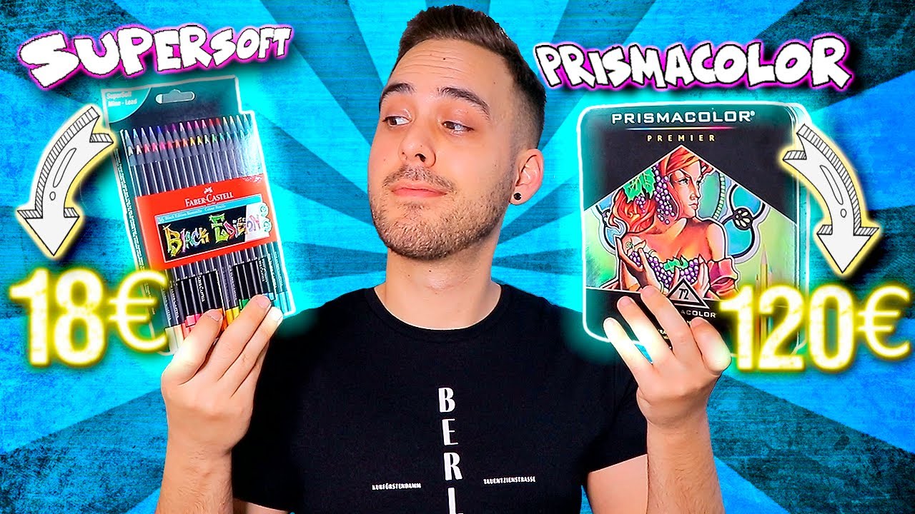 PRISMACOLOR VS FABER CASTELL SUPERSOFT | 𝗕𝗔𝗥𝗔𝗧𝗢 𝗩𝗦 𝗖𝗔𝗥𝗢 | COMPARATIVA LÁPICES DE COLORES