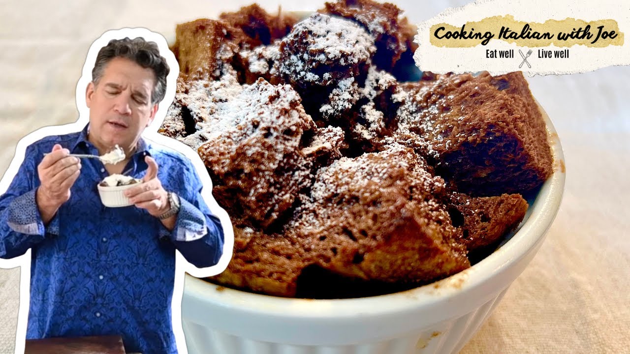 Chocolate Bread Pudding Recipe Cooking Italian with Joe