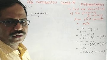 Q.No.25(vi)|Ex.13.5|ISC Mathematics|Class11| Derivatives