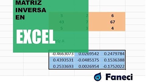 COMO INVERTIR UNA MATRIZ EN EXCEL